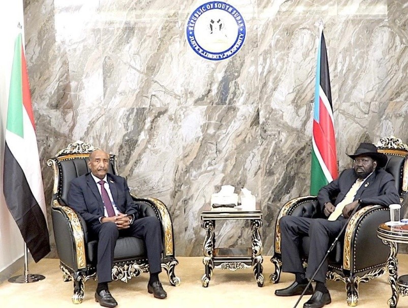 Al Burhan and Salva Kiir hold joint talks