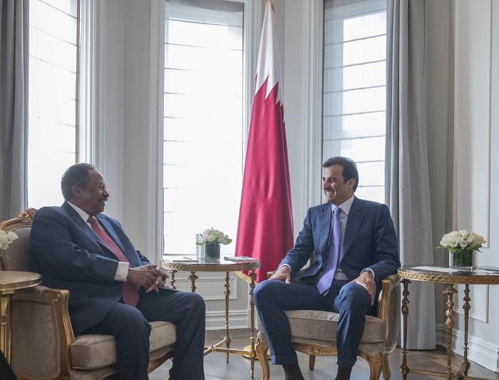Dr. Hamdok Meets with Emir of Qatar in New York