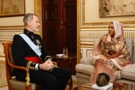King of Spain receives credentials of Sudans Ambassador Maha Suleiman