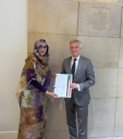 Ambassador Ilham presents a copy of her credentials to Polish Foreign Ministrys Undersecretary